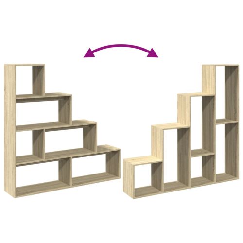 Разделител за стая / библиотека 4 нива 143,5x29x143,5 см