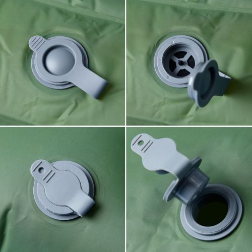 Самонадуваем дюшек за къмпинг с възглавници за 2 души зелен