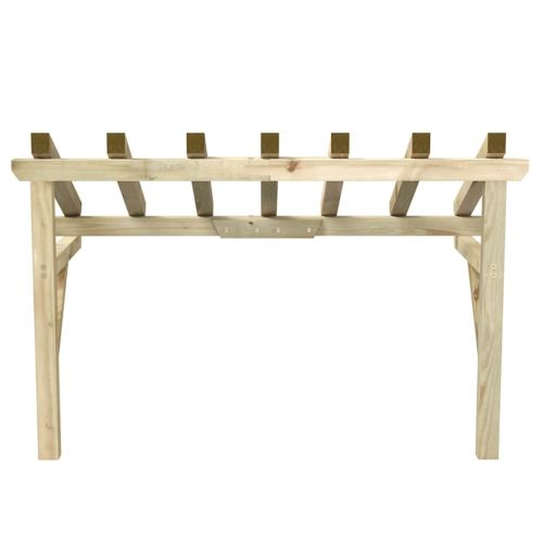 Навес за врата, 200x100x100 см, бор масив