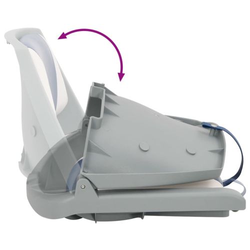 Сгъваеми седалки за лодка от 2 части със синьо-бяла възглавница