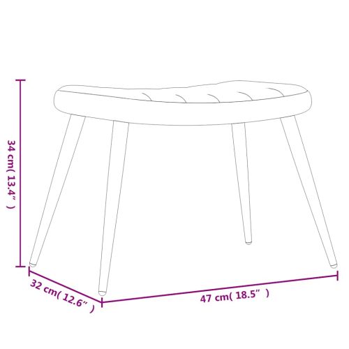 Релаксиращ стол с табуретка, светлозелен, кадифе