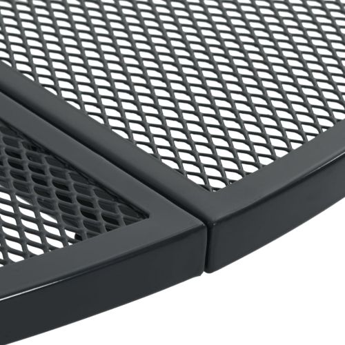 Стифиращи градински столове 7 части антрацит боядисана стомана