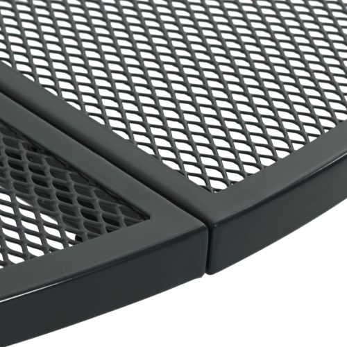 Градински столове, 5 части, антрацит, прахово боядисана стомана