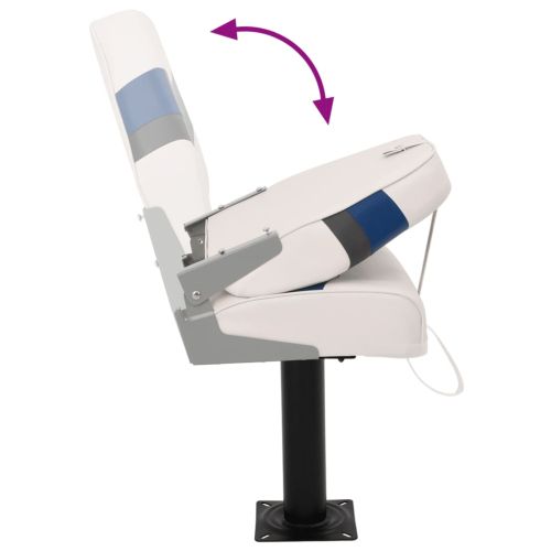 Седалки за лодки 2 бр със стойка въртящи се на 360°