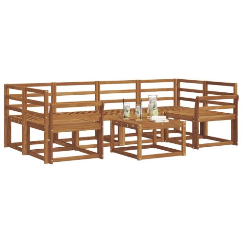 Комплект дивани за открито 7 pcs Естествен