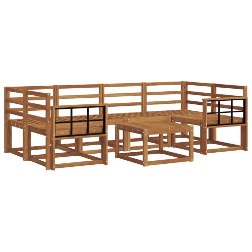 Комплект дивани за открито 7 pcs Естествен