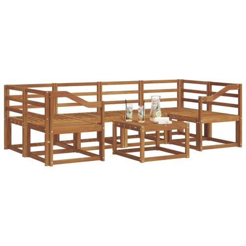 Комплект дивани за открито 7 pcs Естествен