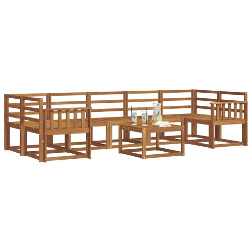 Комплект дивани за открито 8 pcs Естествен