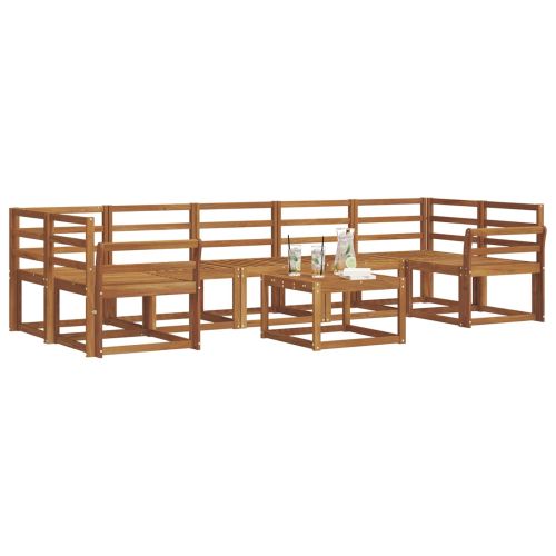 Комплект дивани за открито 8 pcs Естествен