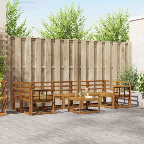 Комплект дивани за открито 8 pcs Естествен