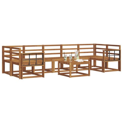 Комплект дивани за открито 8 pcs Естествен