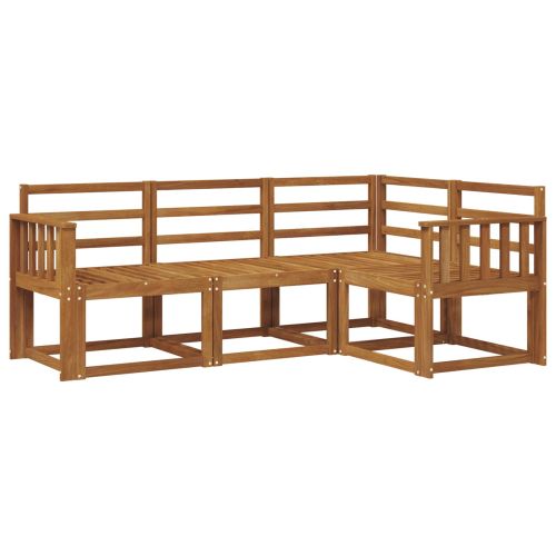 Комплект дивани за открито 4 pcs Естествен