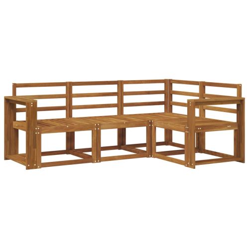 Комплект дивани за открито 4 pcs Естествен