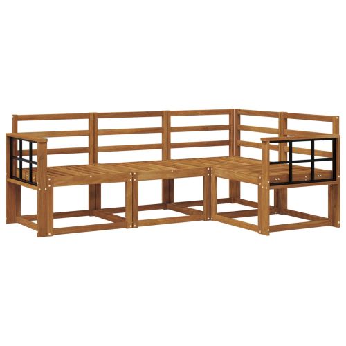 Комплект дивани за открито 4 pcs Естествен