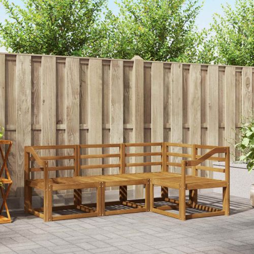 Комплект дивани за открито 4 pcs Естествен