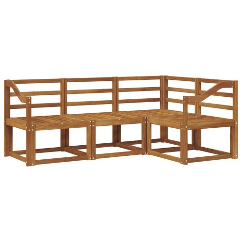Комплект дивани за открито 4 pcs Естествен