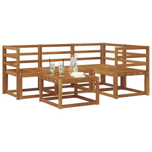 Комплект дивани за открито 5 pcs Естествен