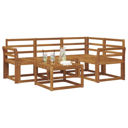 Комплект дивани за открито 5 pcs Естествен