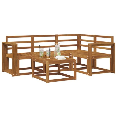 Комплект дивани за открито 5 pcs Естествен