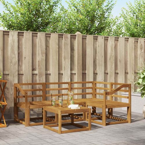 Комплект дивани за открито 5 pcs Естествен