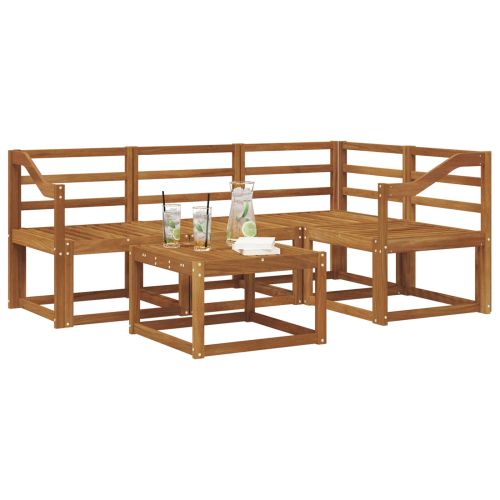 Комплект дивани за открито 5 pcs Естествен