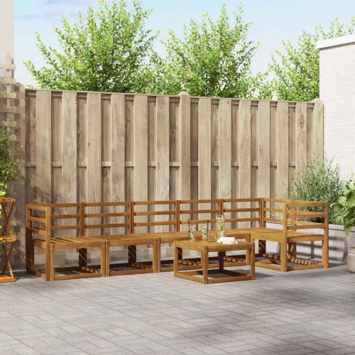 Комплект дивани за открито 7 pcs Естествен