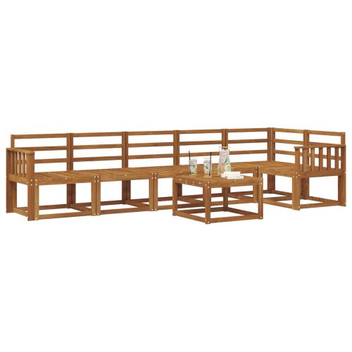 Комплект дивани за открито 7 pcs Естествен