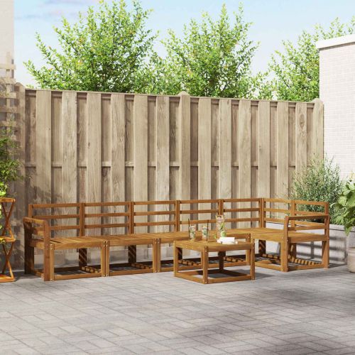 Комплект дивани за открито 7 pcs Естествен