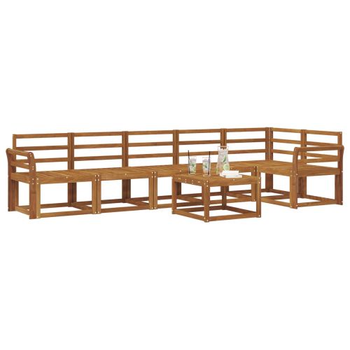 Комплект дивани за открито 7 pcs Естествен