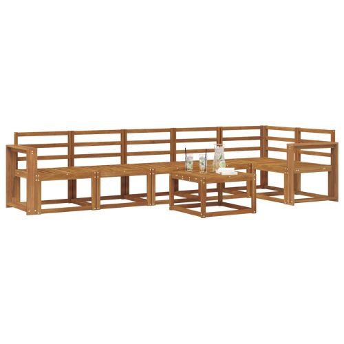 Комплект дивани за открито 7 pcs Естествен