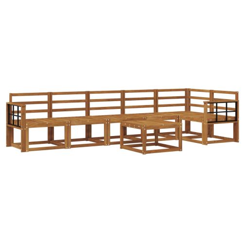 Комплект дивани за открито 7 pcs Естествен