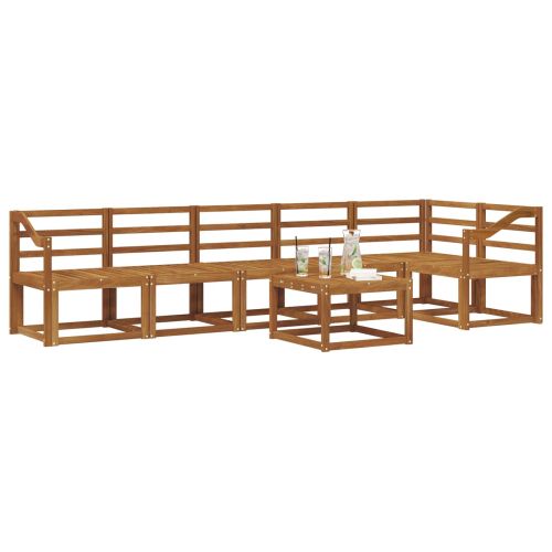 Комплект дивани за открито 7 pcs Естествен