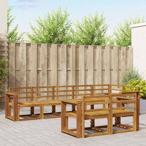 Комплект дивани за открито 8 pcs Естествен