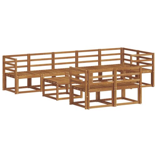 Комплект дивани за открито 9 pcs Естествен