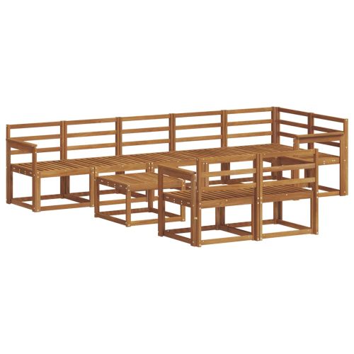 Комплект дивани за открито 9 pcs Естествен