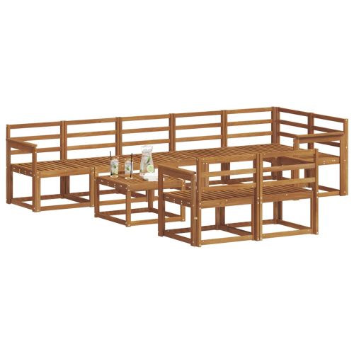 Комплект дивани за открито 9 pcs Естествен