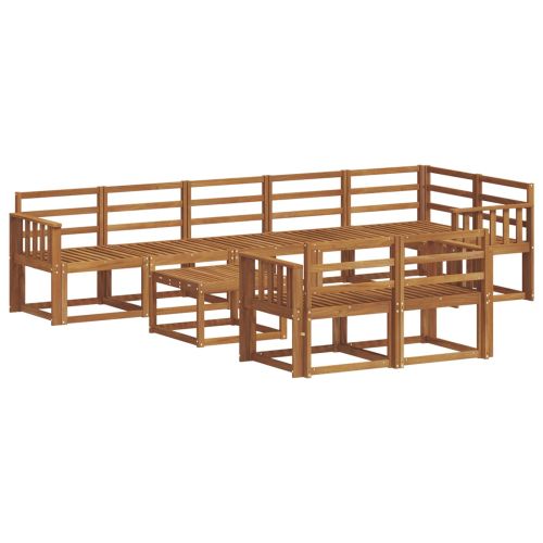 Комплект дивани за открито 9 pcs Естествен