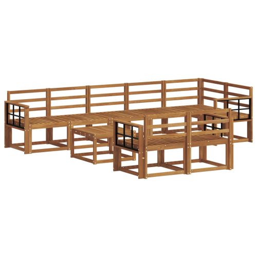 Комплект дивани за открито 9 pcs Естествен