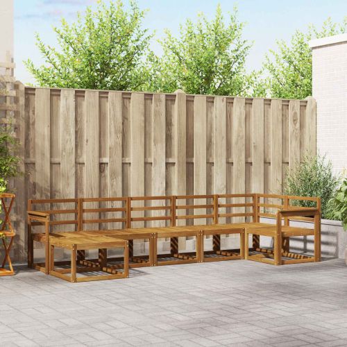 Комплект дивани за открито 7 pcs Естествен