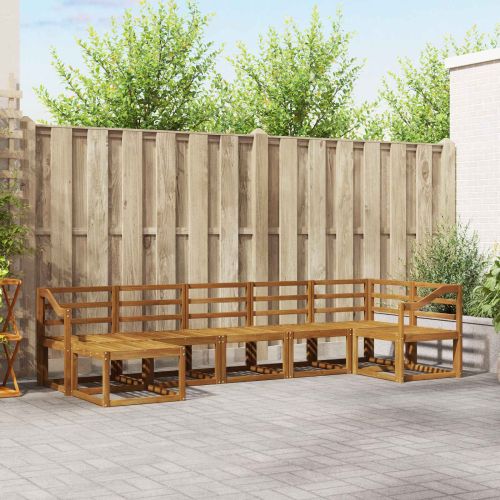 Комплект дивани за открито 7 pcs Естествен