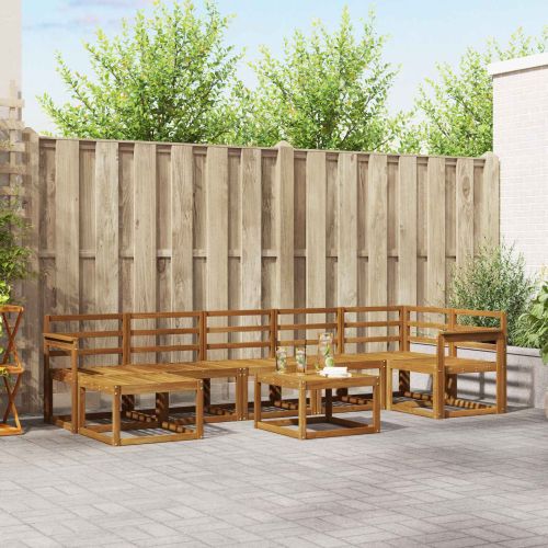 Комплект дивани за открито 8 pcs Естествен