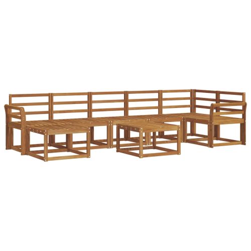 Комплект дивани за открито 8 pcs Естествен