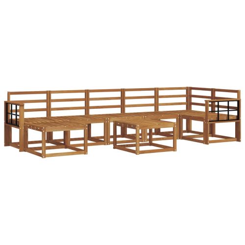 Комплект дивани за открито 8 pcs Естествен
