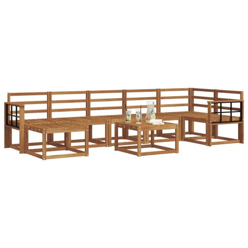 Комплект дивани за открито 8 pcs Естествен