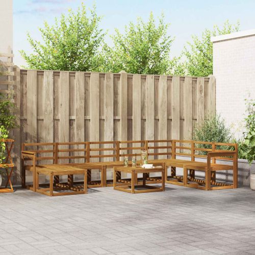 Комплект дивани за открито 9 pcs Естествен