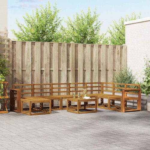 Комплект дивани за открито 9 pcs Естествен