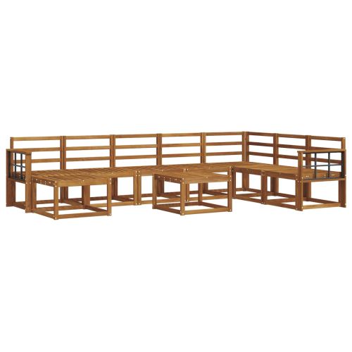 Комплект дивани за открито 9 pcs Естествен