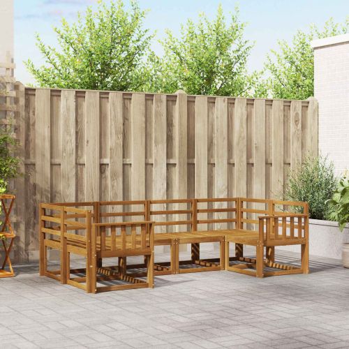 Комплект дивани за открито 6 pcs Естествен