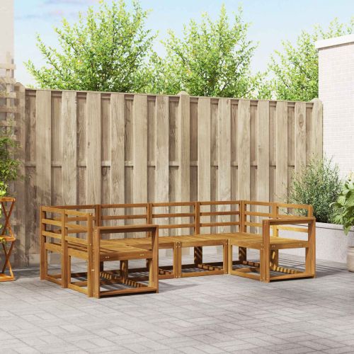 Комплект дивани за открито 6 pcs Естествен