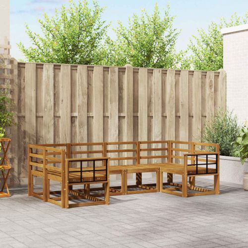 Комплект дивани за открито 6 pcs Естествен